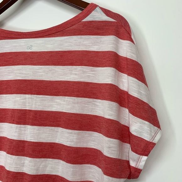 SO Burnout Pink & White Striped Shirt Button Up Tie Front New Size Small - Picture 8 of 15